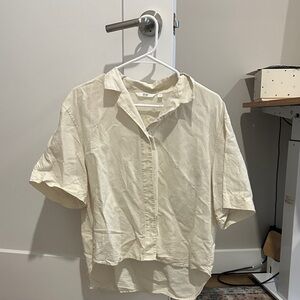 Uniqlo Cream Button up Shirt